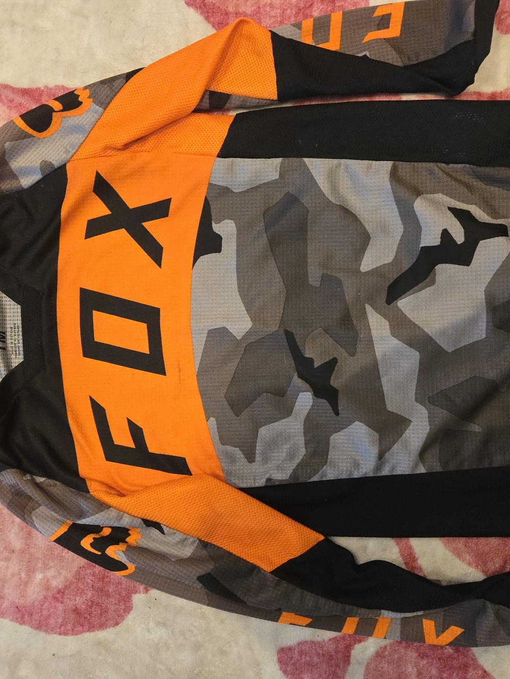 FOX Orange & Gray Camo MTB Jersey